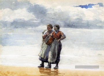  filles Tableaux - Filles de la mer réalisme marine peintre Winslow Homer